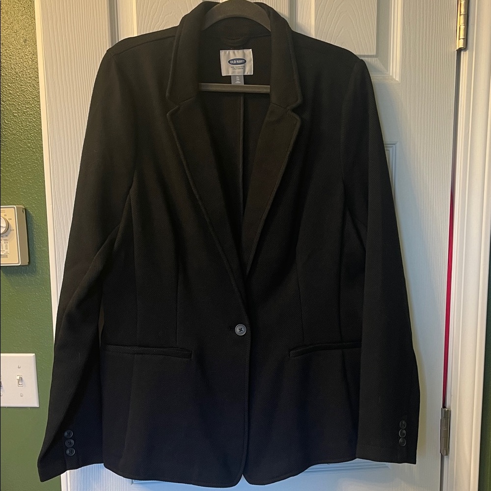 Old Navy TALL Black Knit Blazer